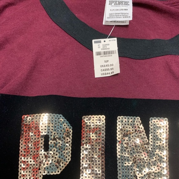 VS Pink maroon long sleeve - Picture 2 of 2